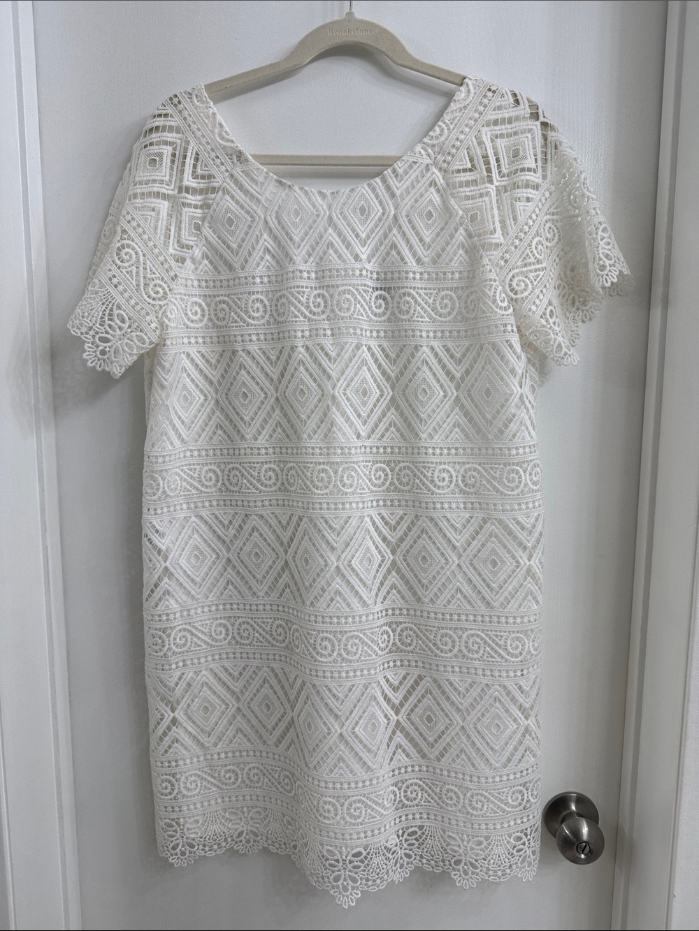 Madewell White Lace Shift Dress